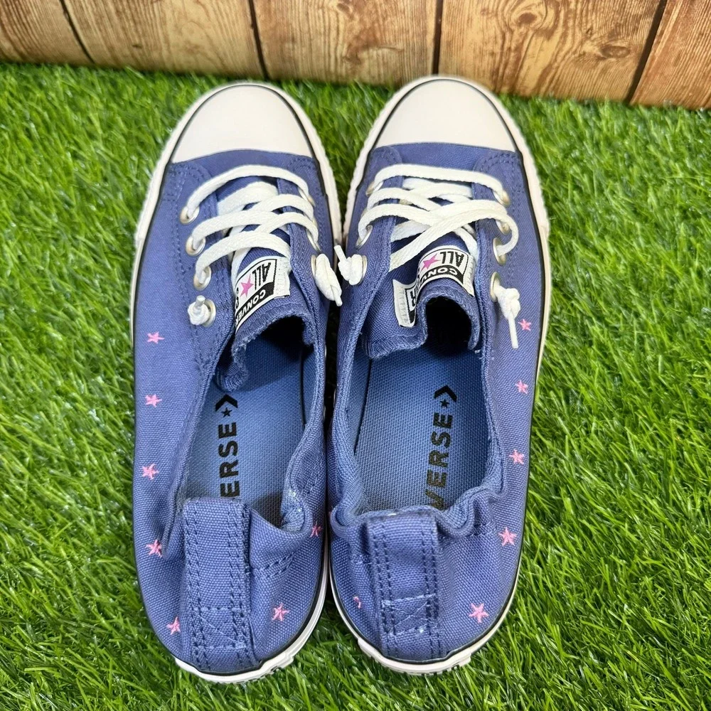 Converse CTAS Shoreline Slip Sneaker Womens Size 8 Indigo Storm Pink Stars New